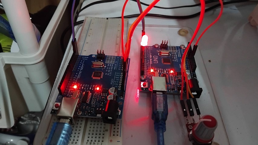 UART Master-Slave Serial Communication between two Arduino board