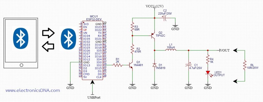 Wireless Control DC-DC Buck Converter Based on NodeMCU ESP32