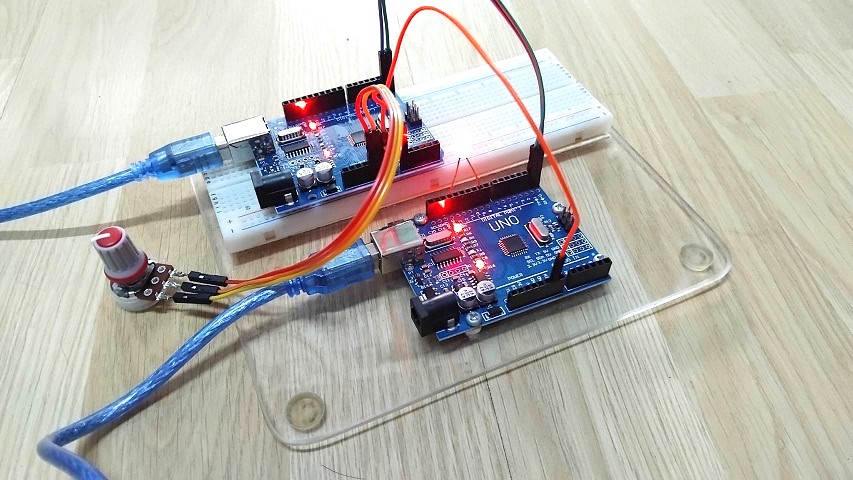 UART Master-Slave Serial Communication between two Arduino board
