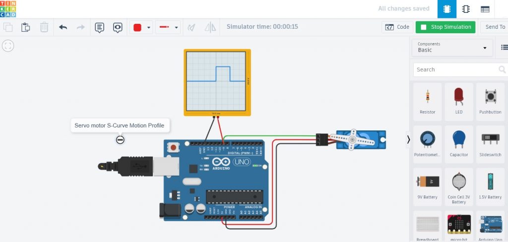 Servo motor S-Curve Motion Profile Based on Arduino UNO