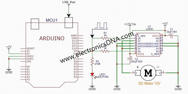 Mini Half-bridge Power State Drive for DC motor
