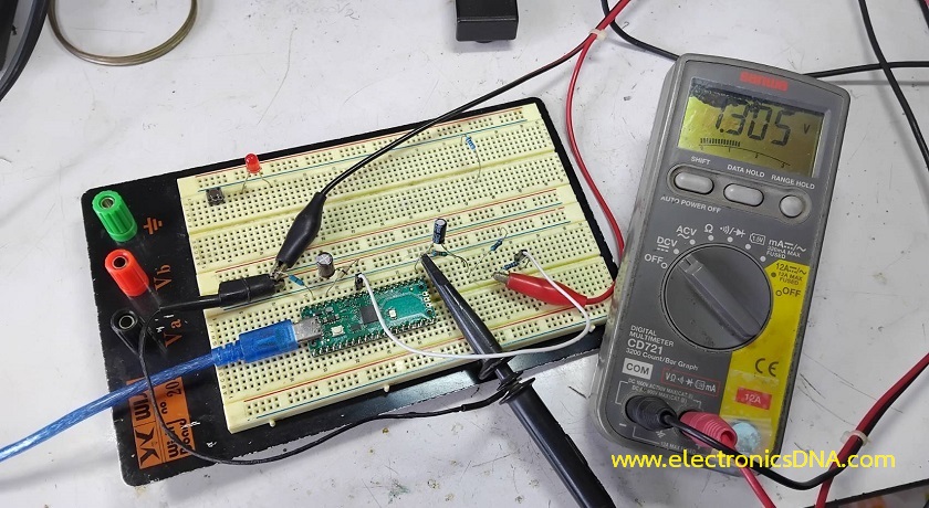 Constant Voltage Regulation Using Fuzzy Logic Control with Raspberry Pi Pico [LEP]
